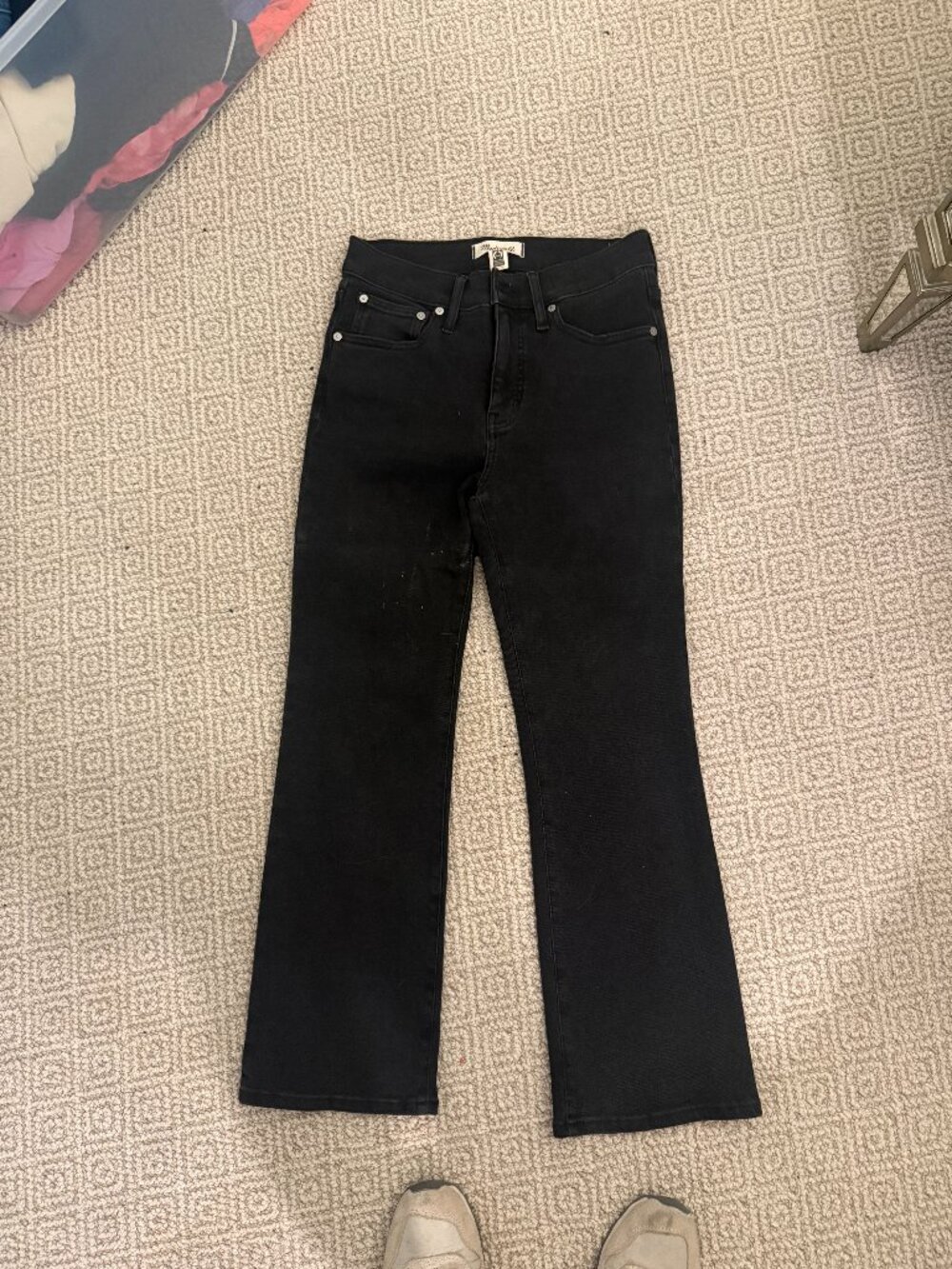 black Madewell bootcut jeans